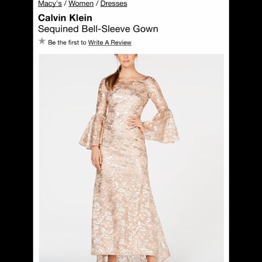 Calvin Klein Sequined Ball Gown